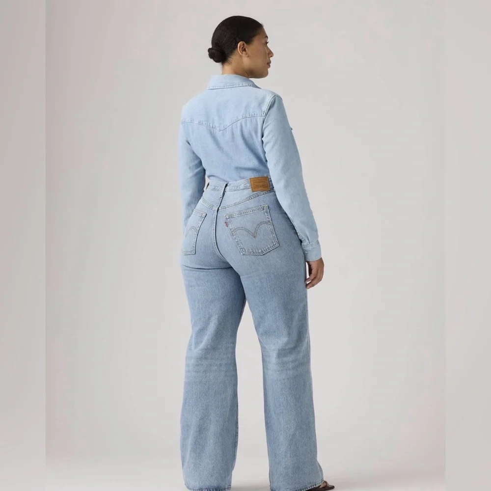 LEVI’S RIBCAGE WIDE LEG WOMEN'S JEANS - Picture 8 of 15